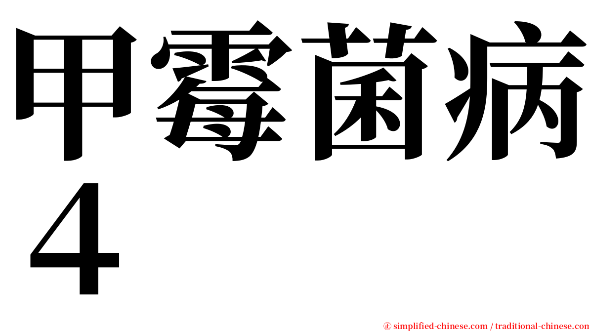 甲霉菌病４ serif font