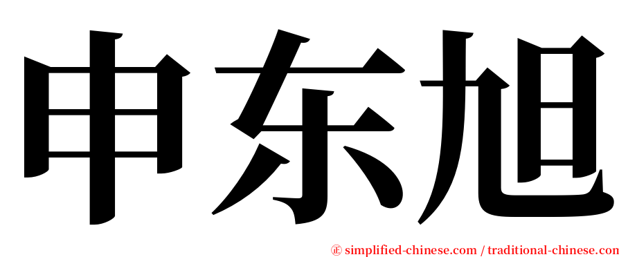 申东旭 serif font