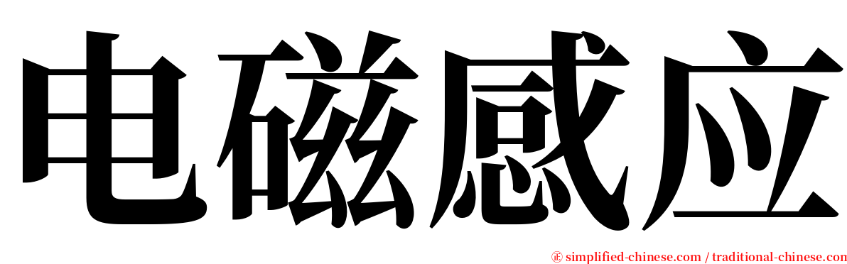 电磁感应 serif font