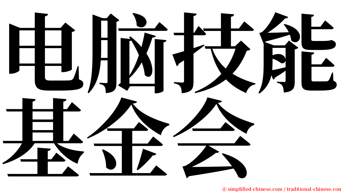 电脑技能基金会 serif font