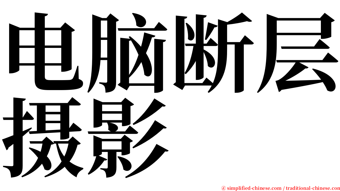 电脑断层摄影 serif font