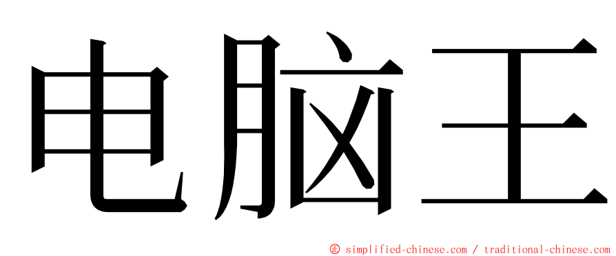 电脑王 ming font