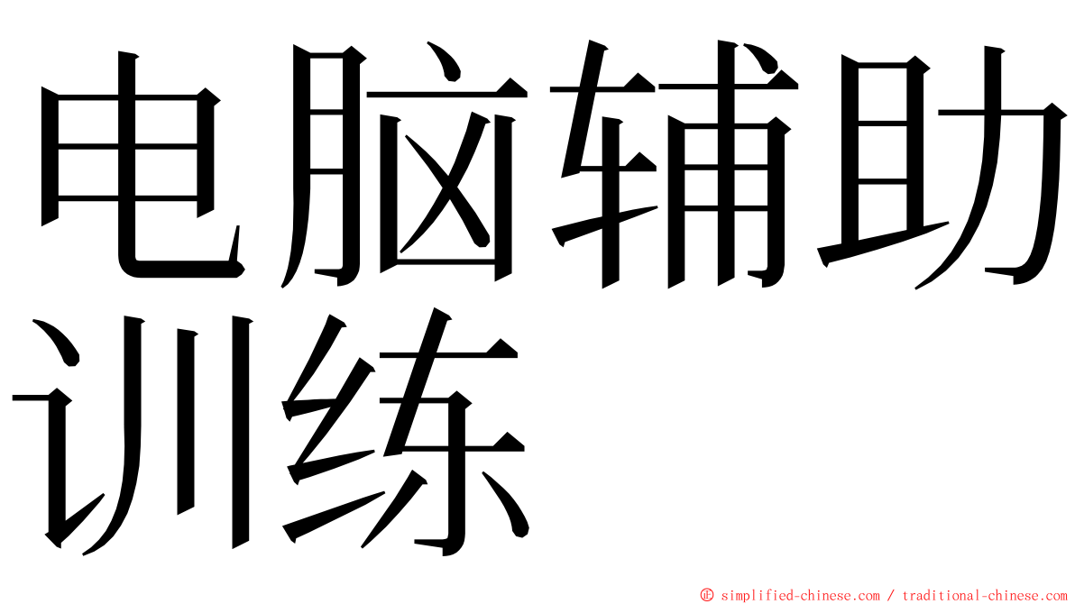 电脑辅助训练 ming font