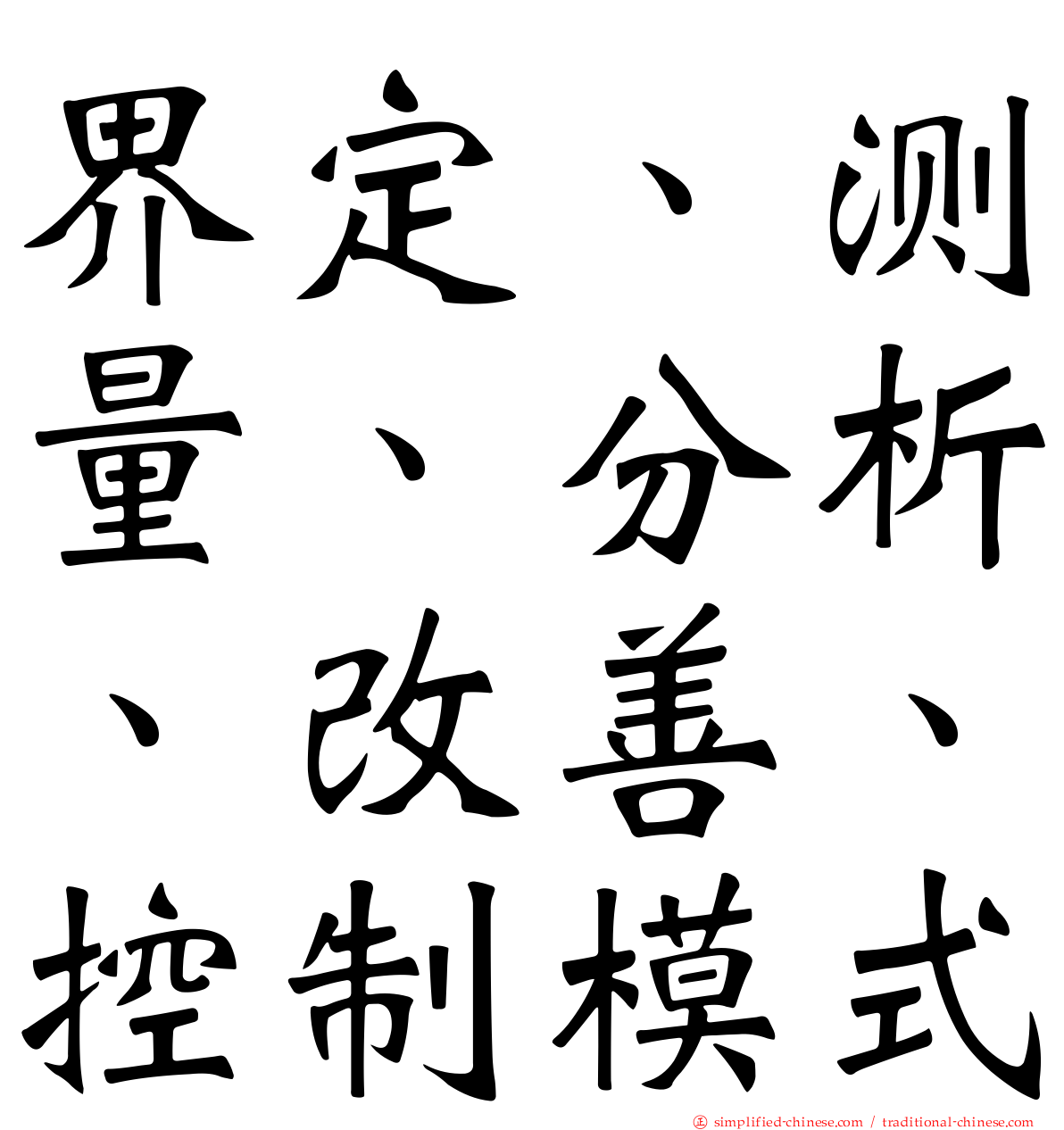 界定、测量、分析、改善、控制模式