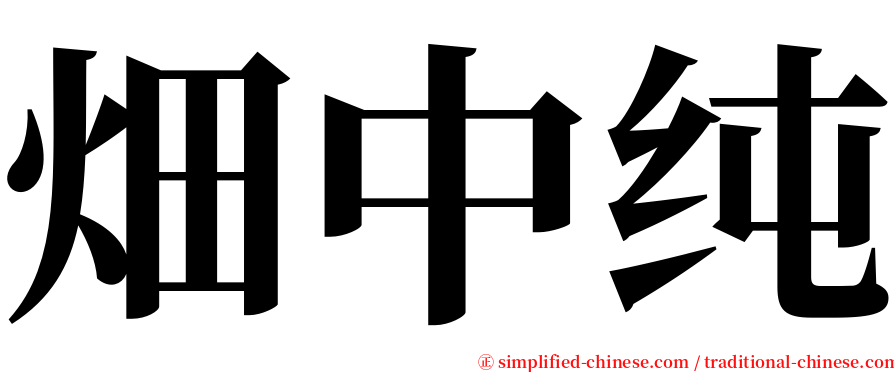 畑中纯 serif font