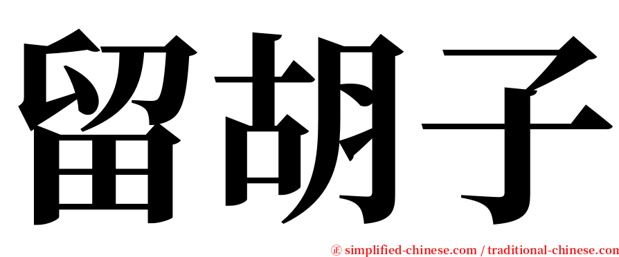 留胡子 serif font