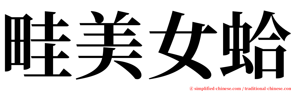 畦美女蛤 serif font