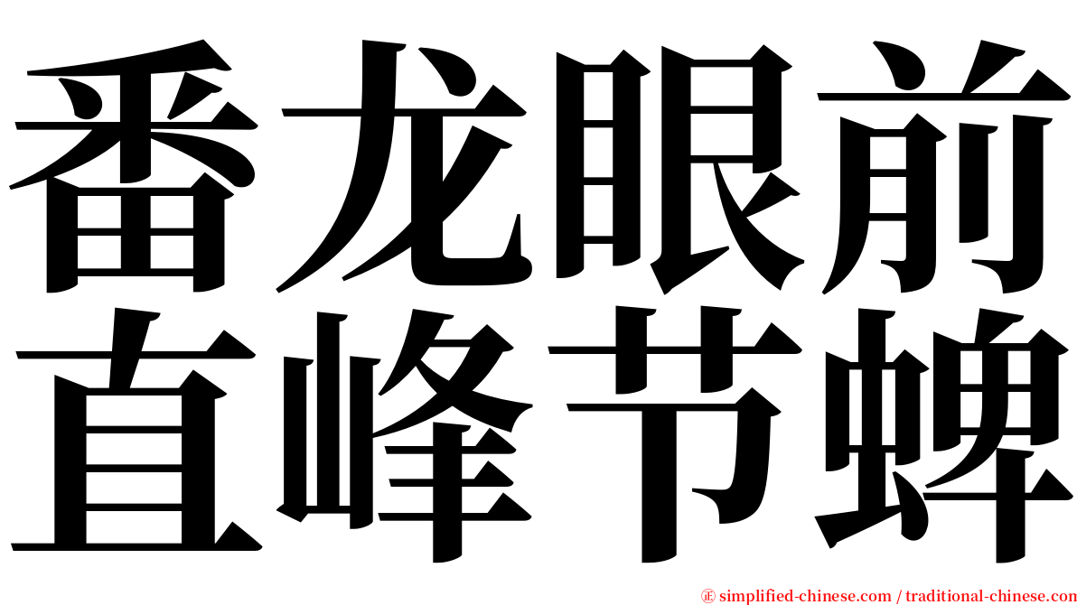 番龙眼前直峰节蜱 serif font