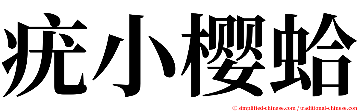 疣小樱蛤 serif font