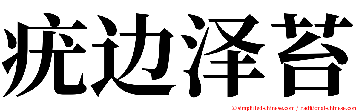 疣边泽苔 serif font