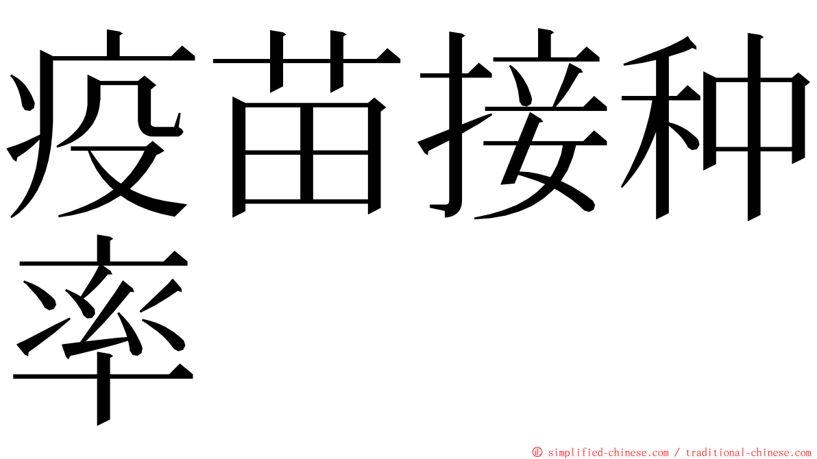 疫苗接种率 ming font