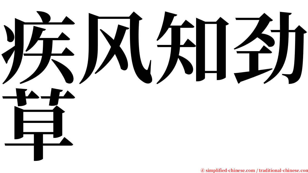 疾风知劲草 serif font