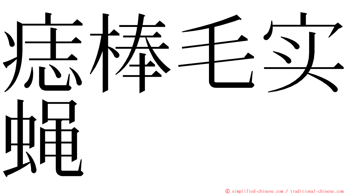 痣棒毛实蝇 ming font