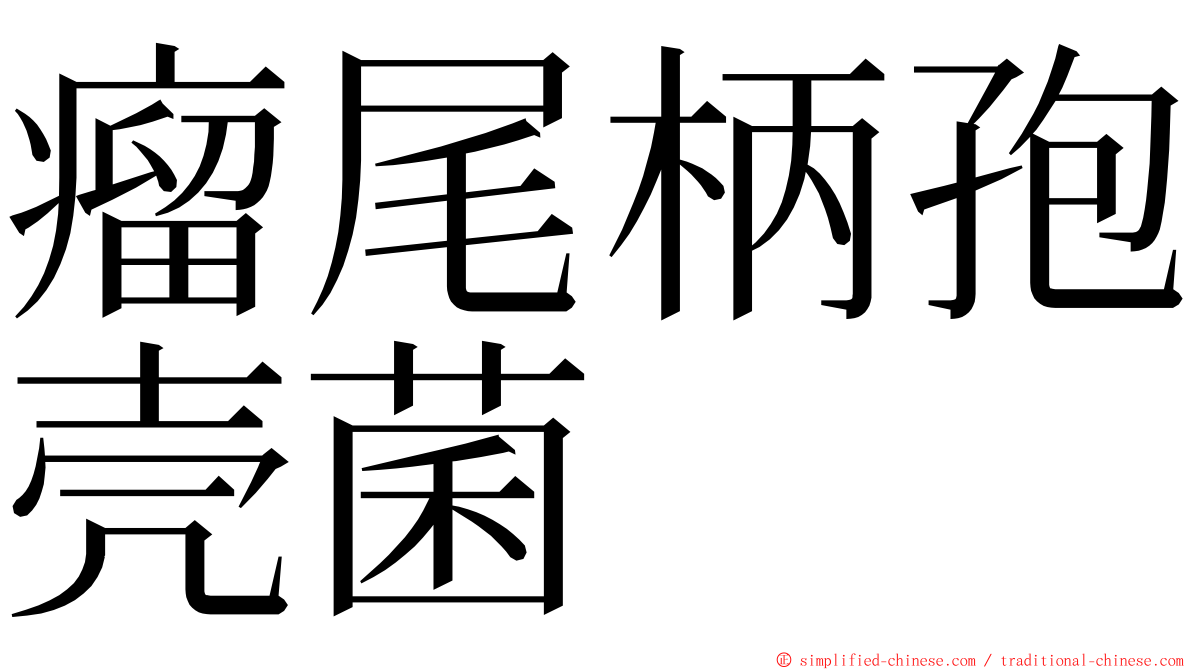 瘤尾柄孢壳菌 ming font