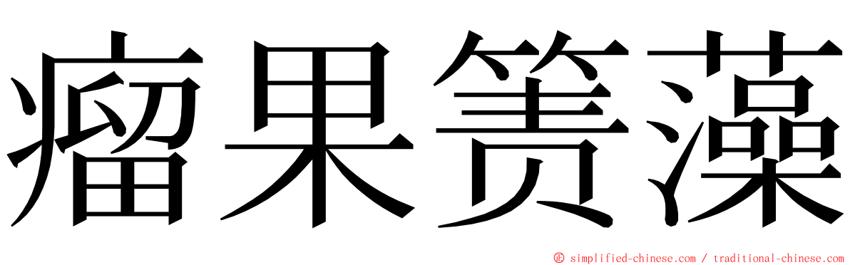 瘤果箦藻 ming font