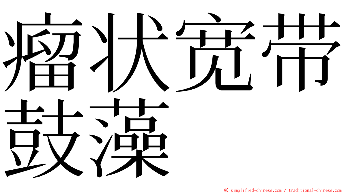 瘤状宽带鼓藻 ming font