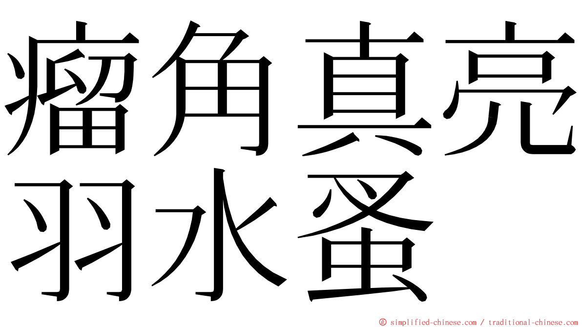 瘤角真亮羽水蚤 ming font