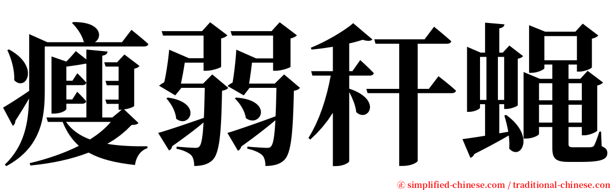 瘦弱秆蝇 serif font