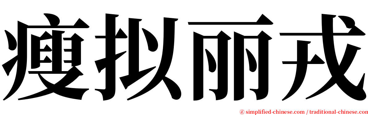 瘦拟丽戎 serif font