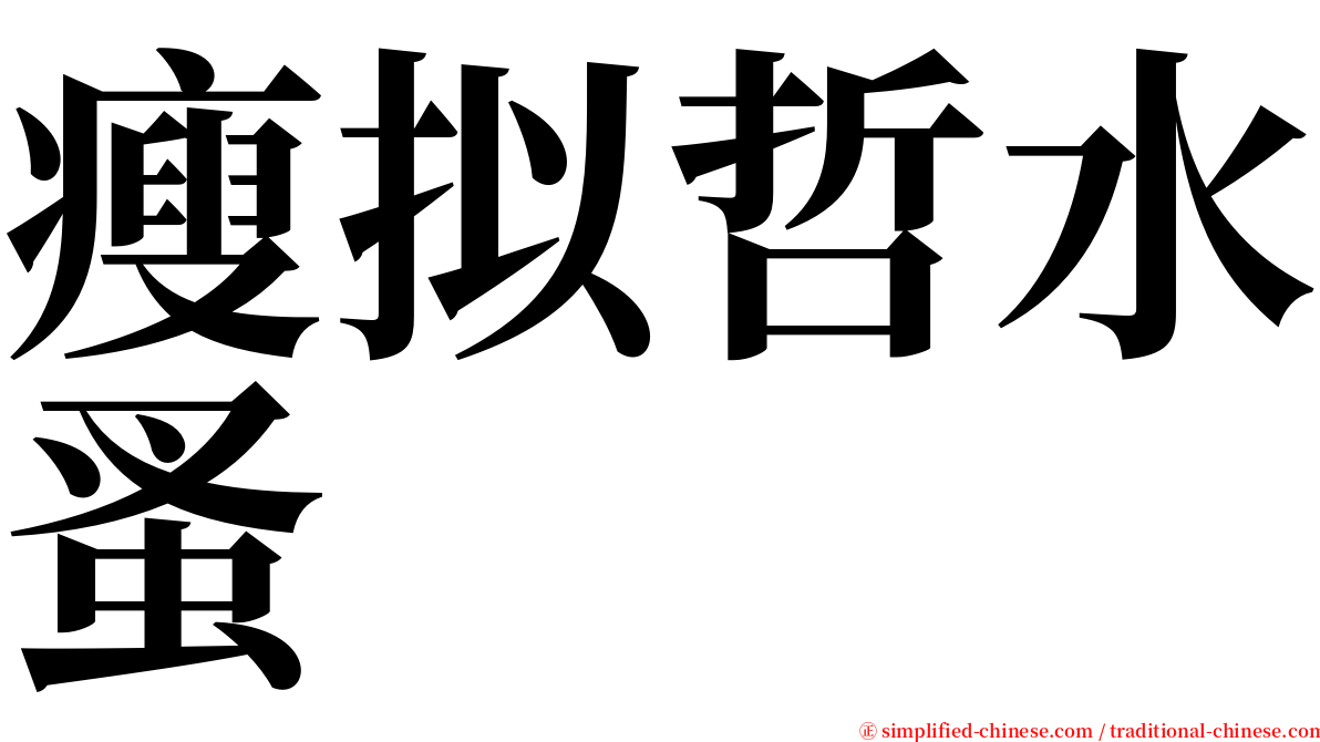 瘦拟哲水蚤 serif font