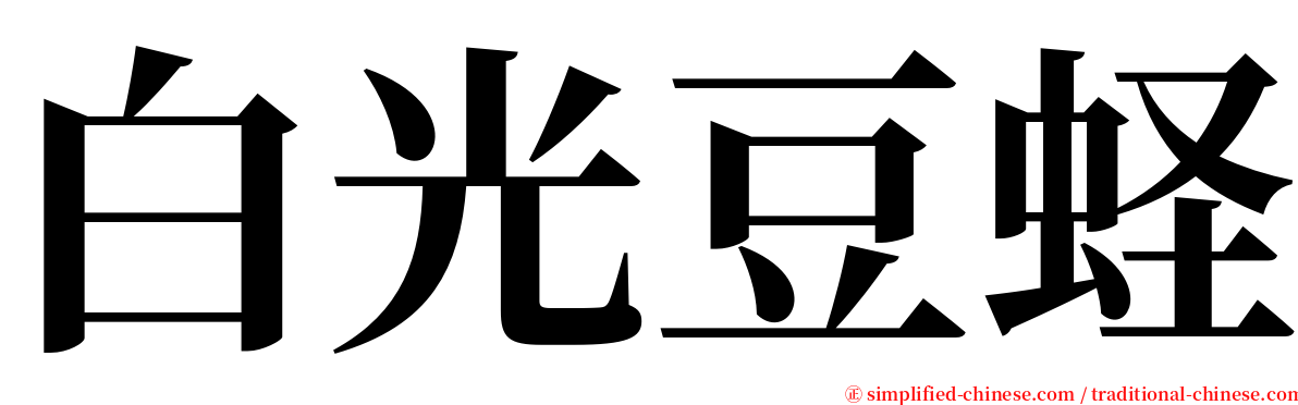 白光豆蛏 serif font