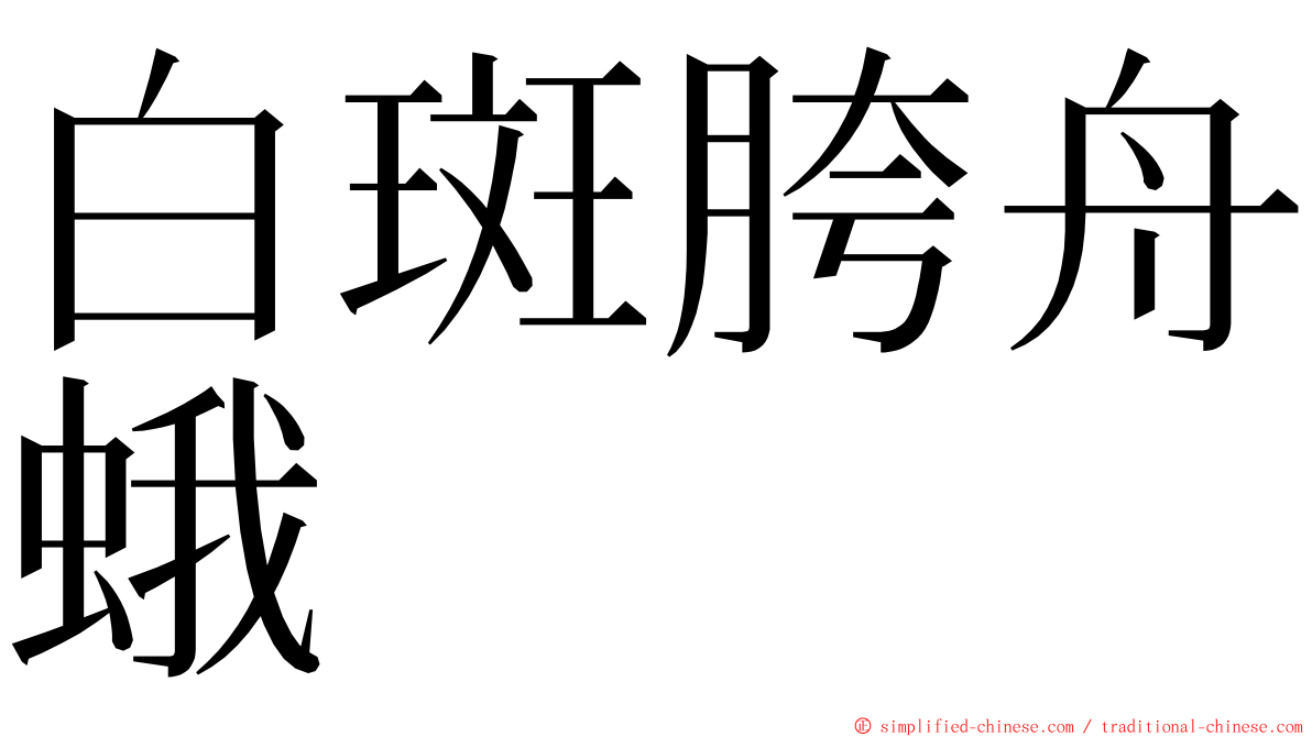 白斑胯舟蛾 ming font
