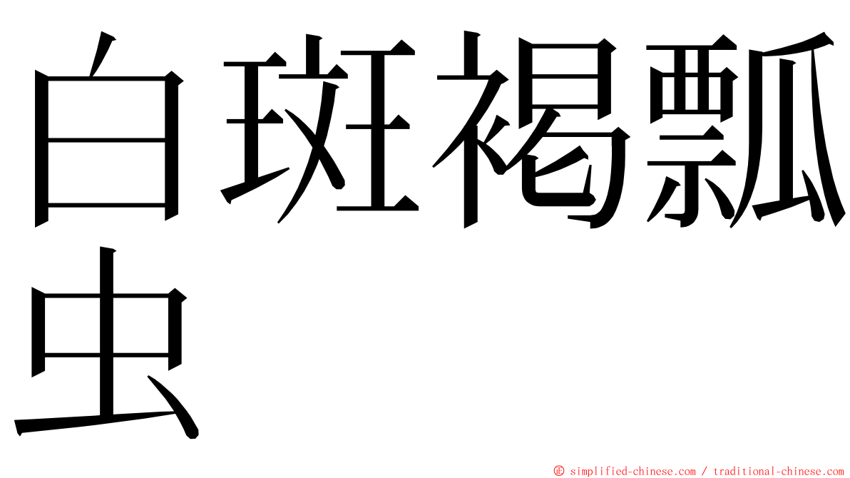 白斑褐瓢虫 ming font