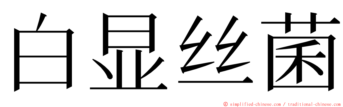 白显丝菌 ming font