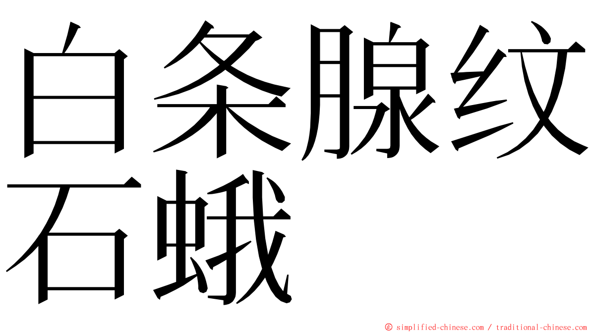 白条腺纹石蛾 ming font