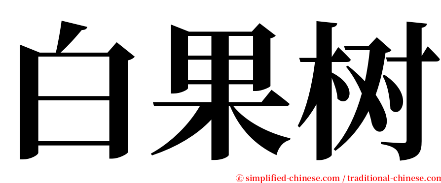 白果树 serif font