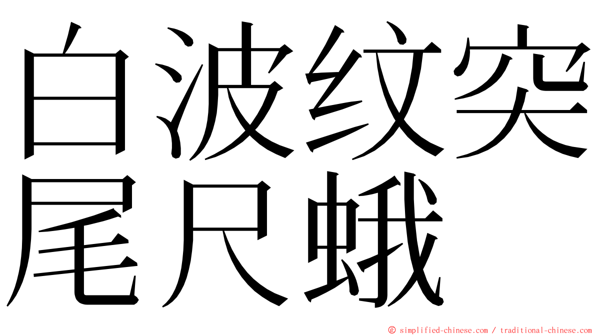 白波纹突尾尺蛾 ming font