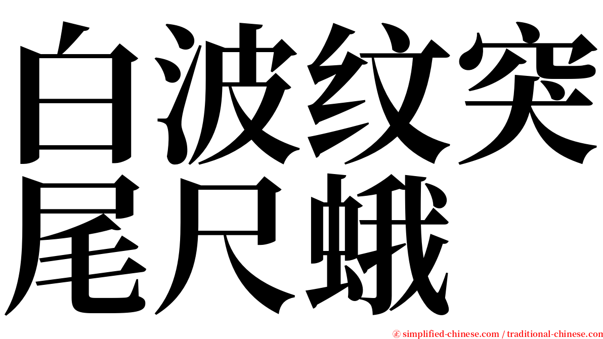 白波纹突尾尺蛾 serif font