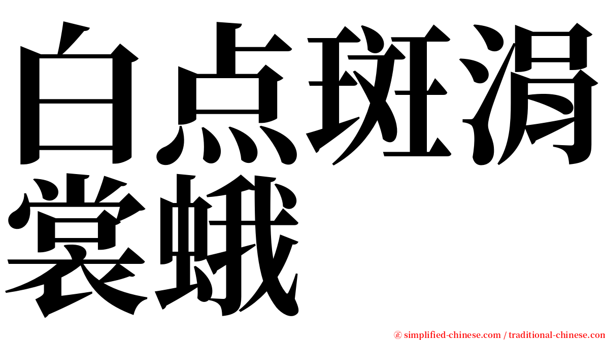 白点斑涓裳蛾 serif font