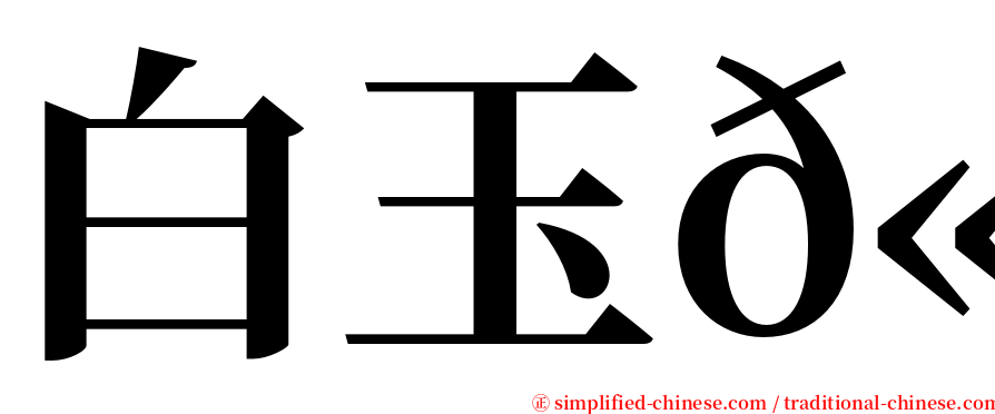 白玉𫚙 serif font