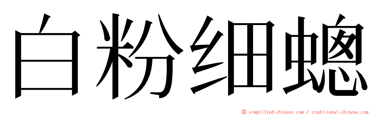 白粉细蟌 ming font