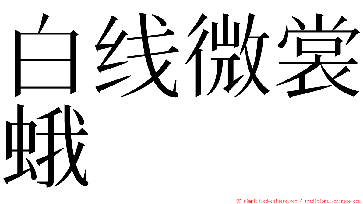 白线微裳蛾 ming font