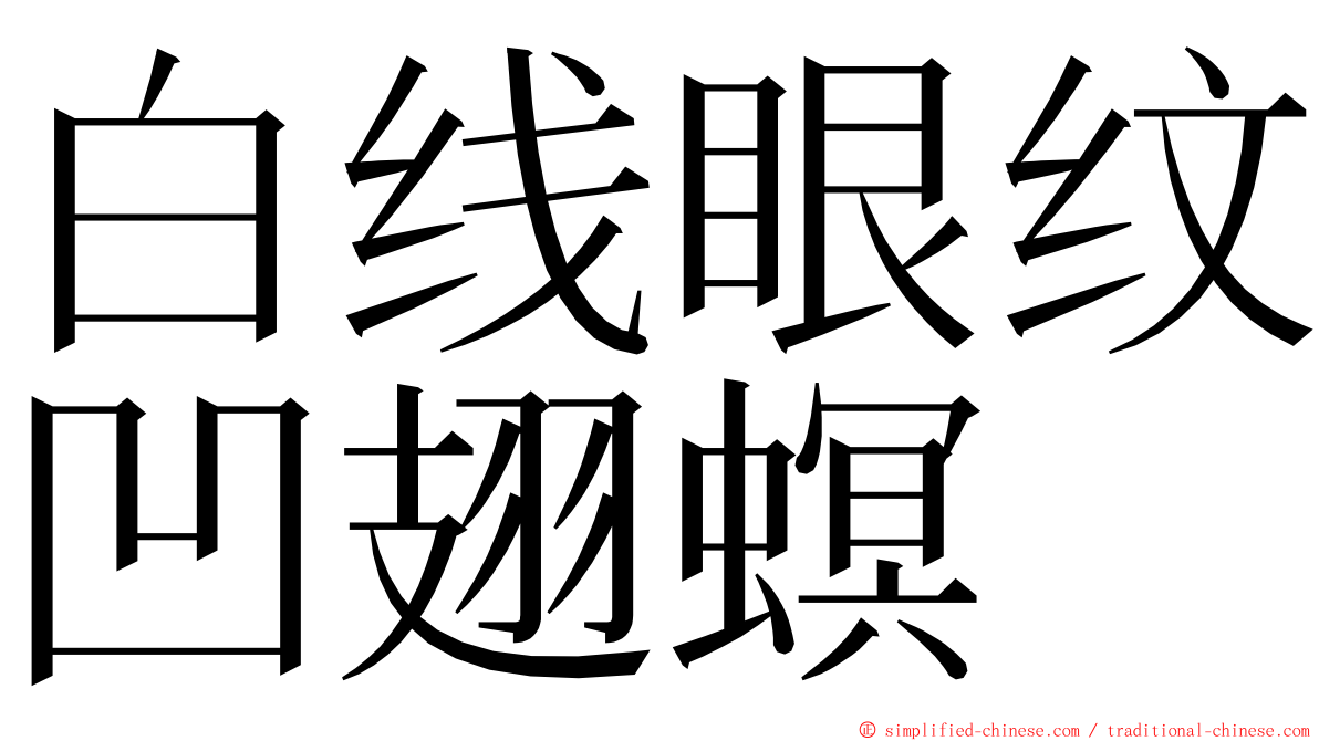 白线眼纹凹翅螟 ming font