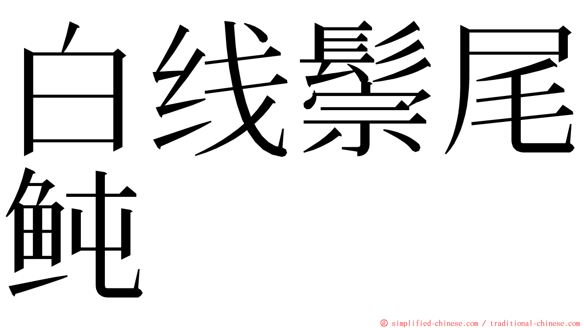 白线鬃尾鲀 ming font