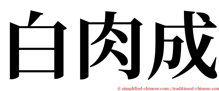 白肉成 serif font