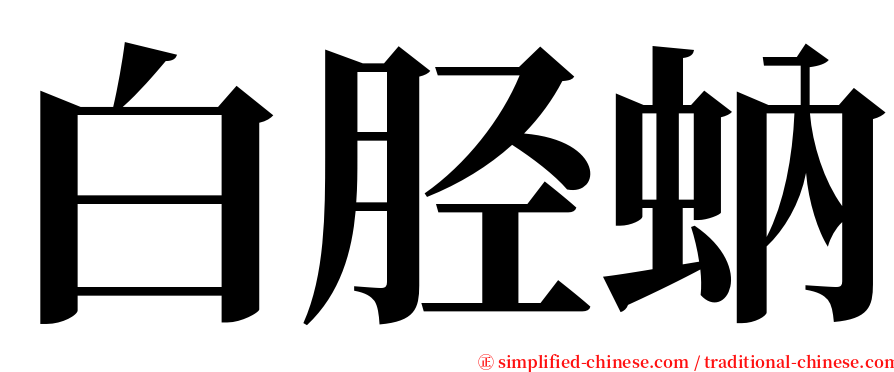 白胫蚋 serif font