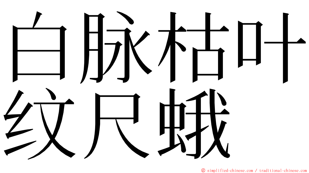 白脉枯叶纹尺蛾 ming font