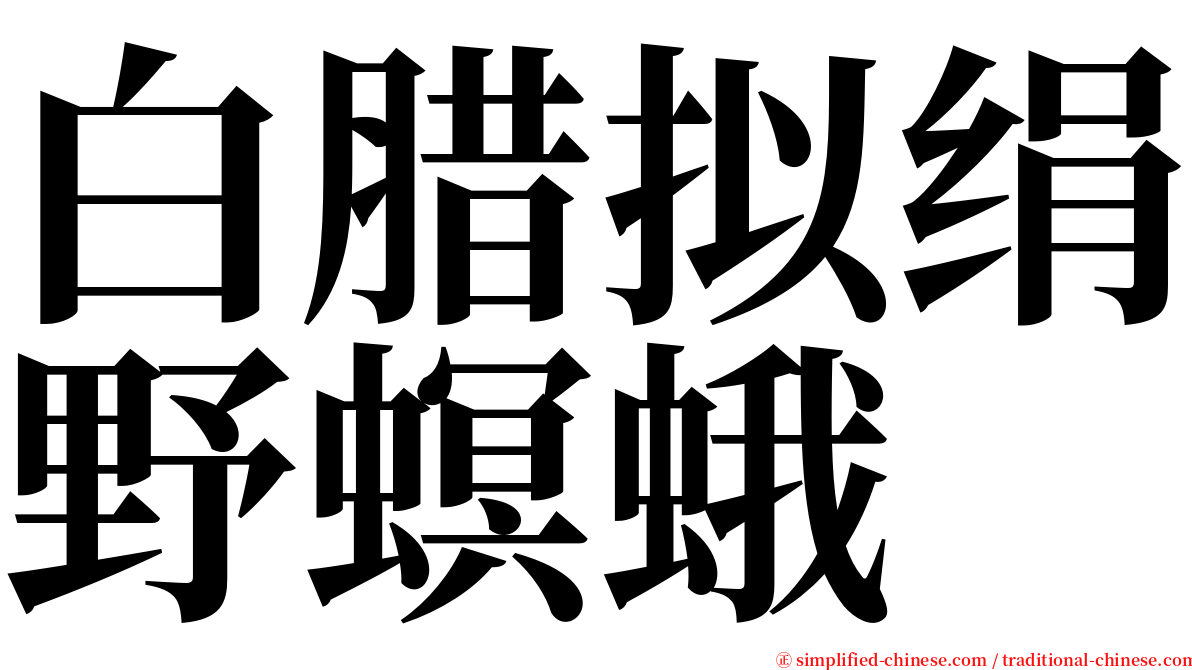 白腊拟绢野螟蛾 serif font