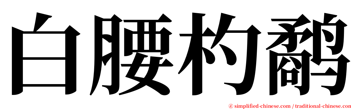 白腰杓鹬 serif font