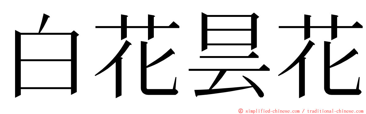 白花昙花 ming font