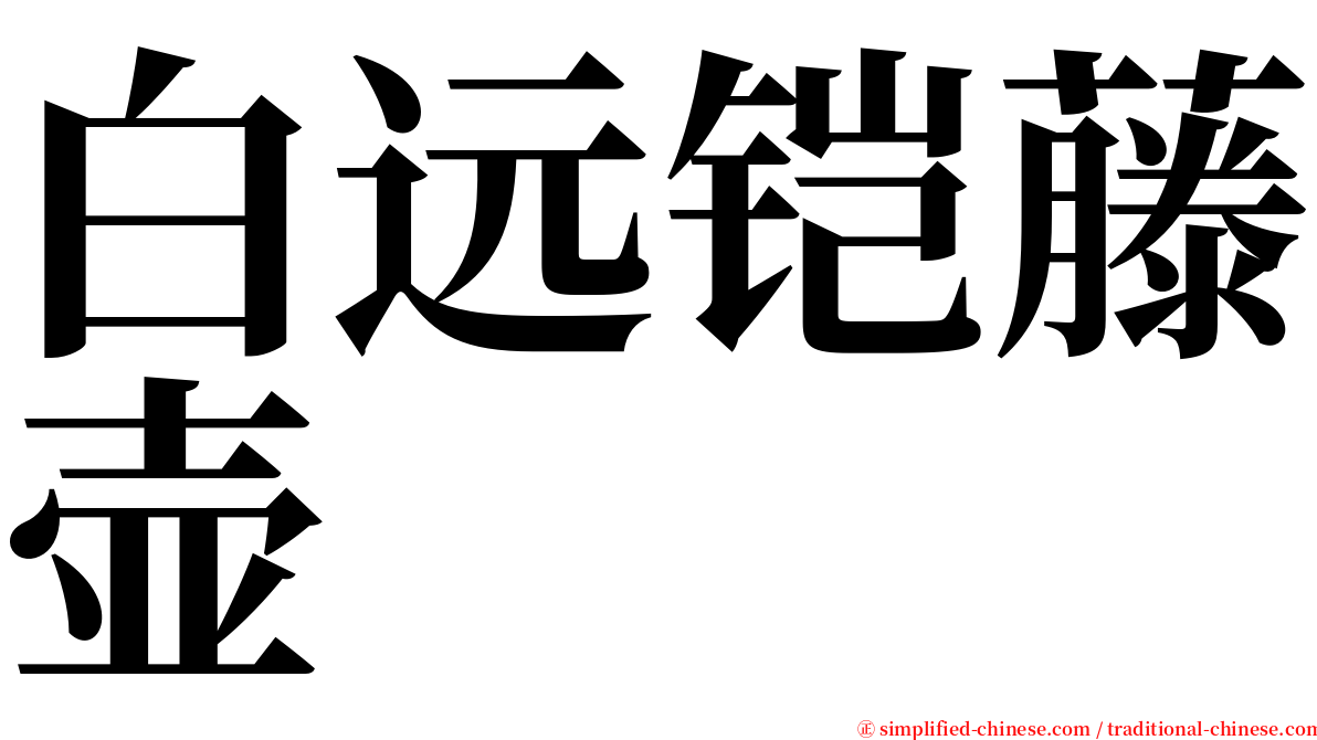 白远铠藤壶 serif font