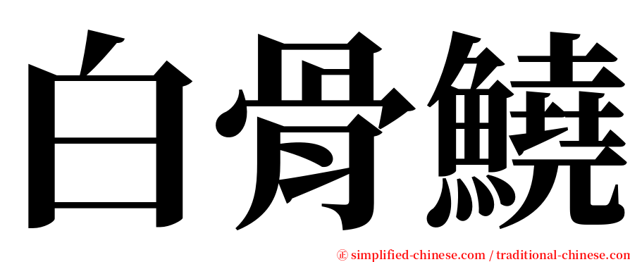 白骨鱙 serif font