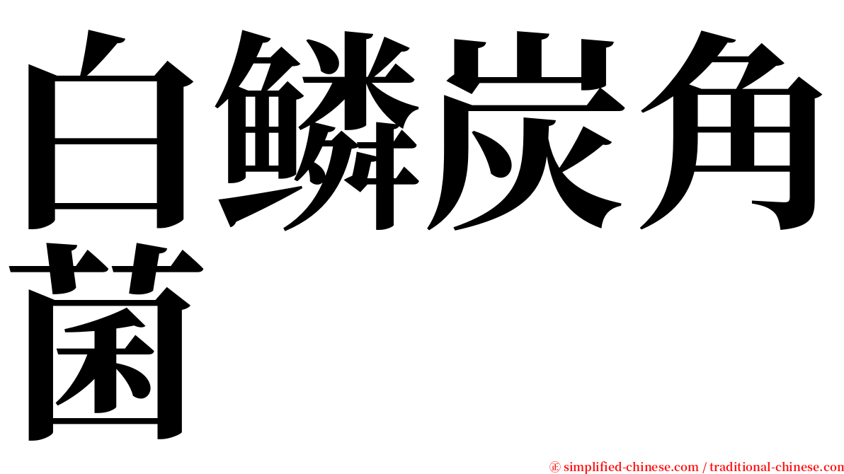 白鳞炭角菌 serif font