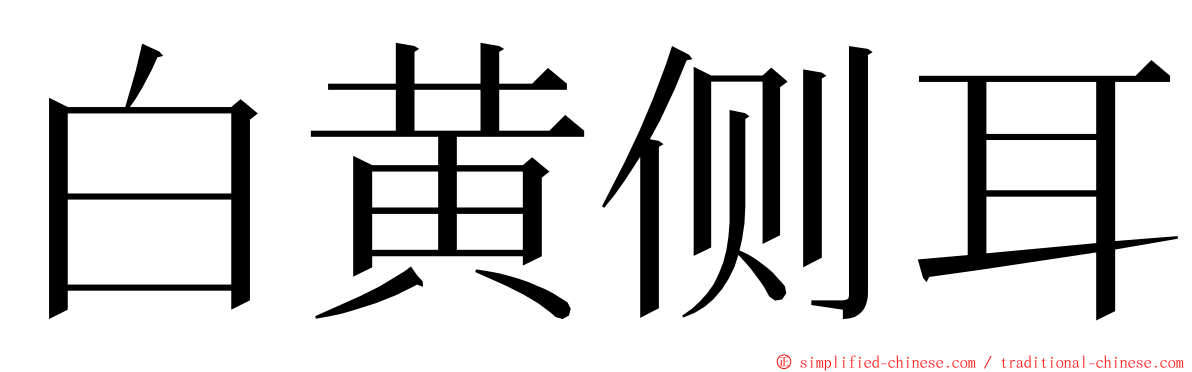 白黄侧耳 ming font