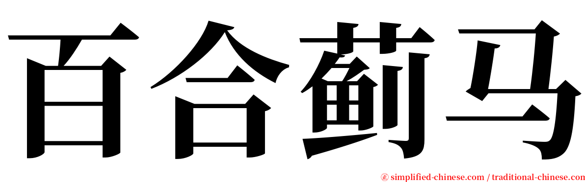 百合蓟马 serif font