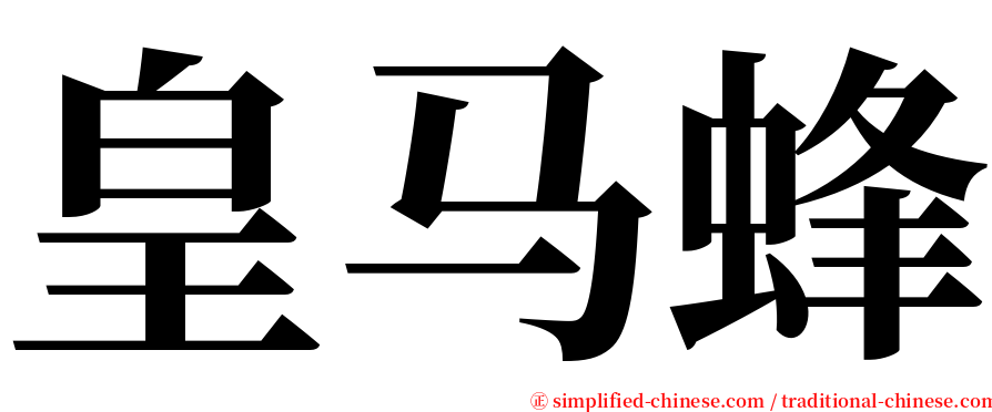 皇马蜂 serif font